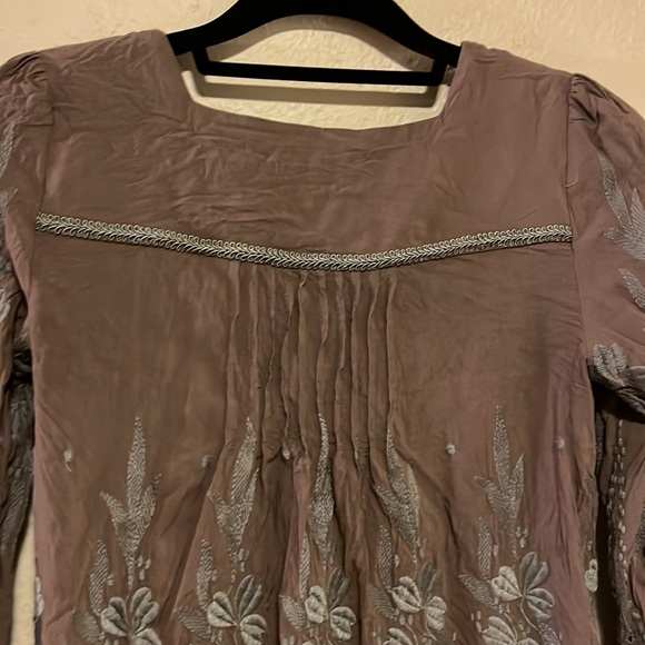 SUNDANCE: Brown Embroidered Tunic M - Picture 9 of 9